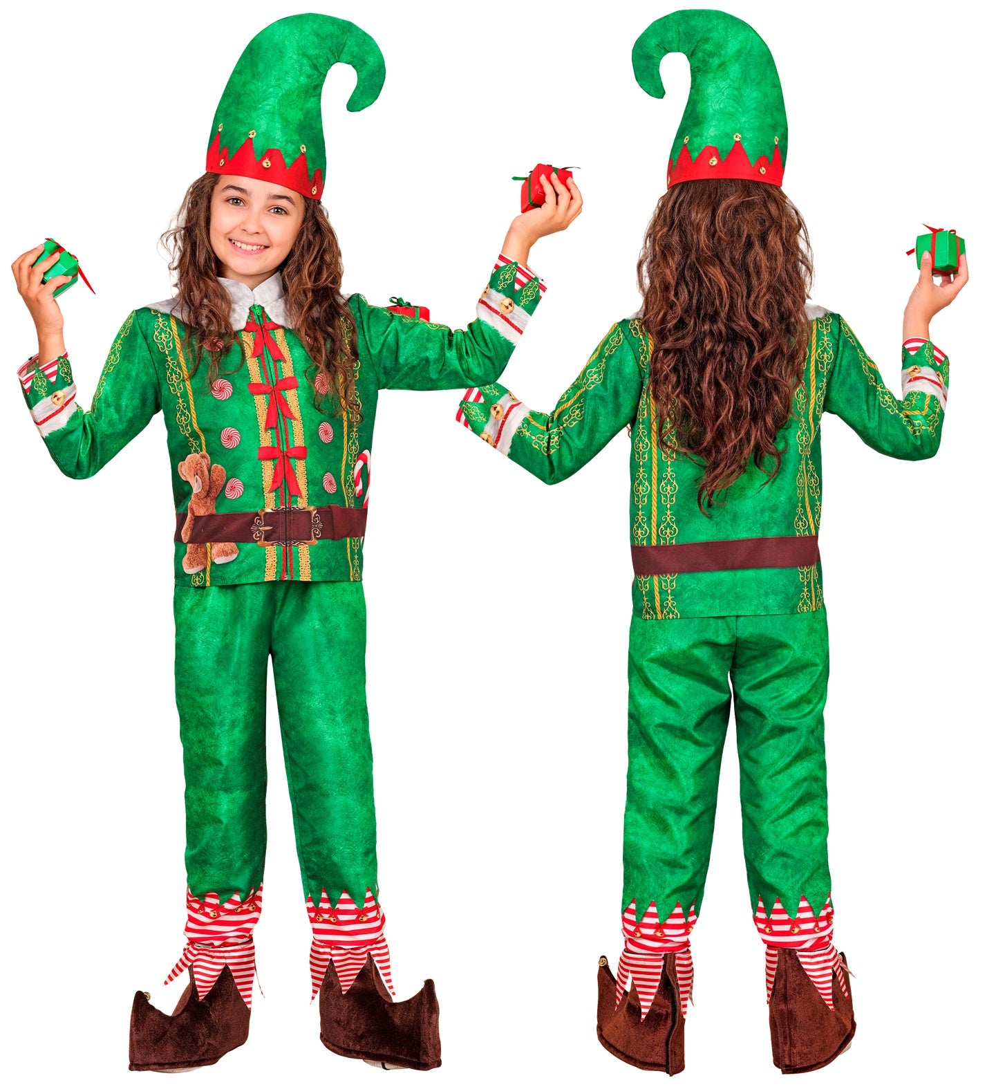 Disfraz de Elfo Ayudante de Papá Noel Infantil Elfos Navideños Widmann